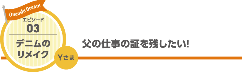 父の仕事の証を残したい!
