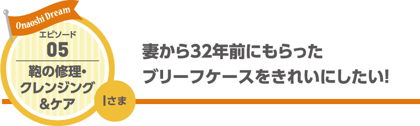 妻から32年前にもらったブリーフケースをきれいにしたい!