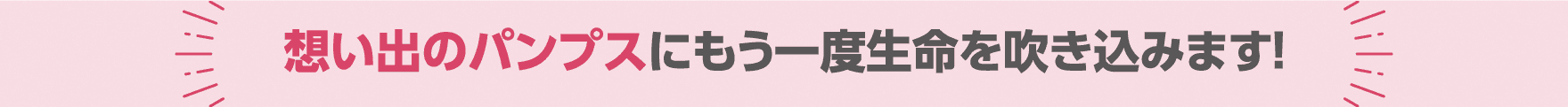 想い出のパンプスにもう一度生命を吹き込みます!