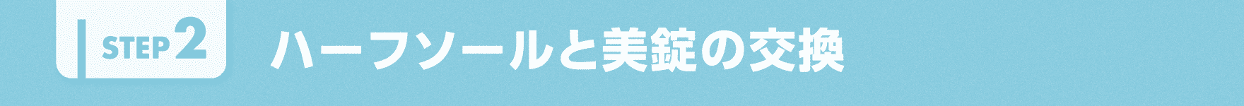 ハーフソールと美錠の交換
